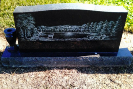laser etched scenery on monument 